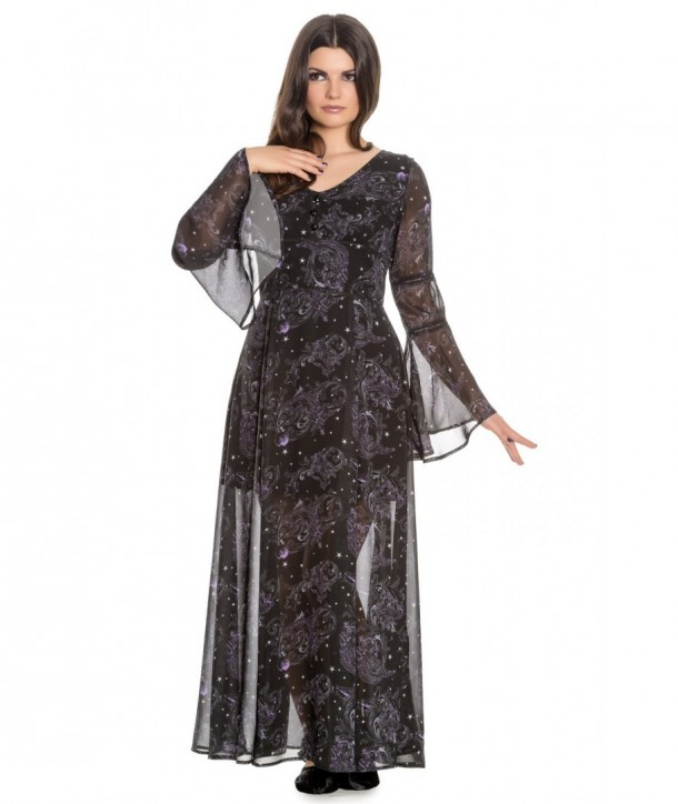 Robe Hell Bunny Dark Sea Maxi