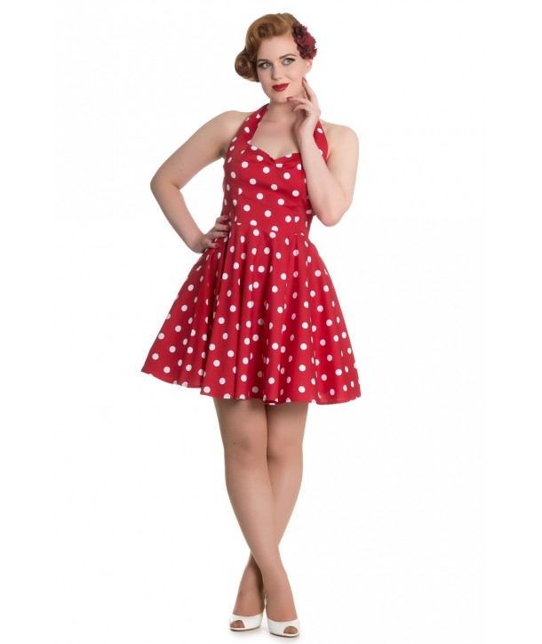 Robe Hell Bunny Nicky Mini Rouge / Blanc