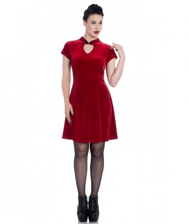 Robe courte Hell Bunny Mika Rouge