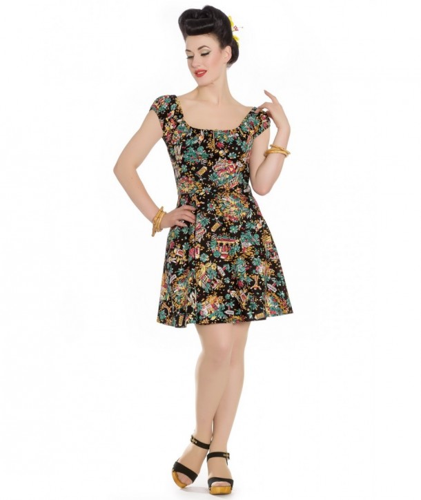 Robe Rockabilly Hell Bunny Monte Carlo Mini