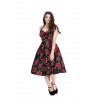 Robe Cannes 50s Hell Bunny Noir Rouge