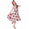 Robe Cannes 50s Hell Bunny Blanc Rouge