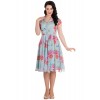 Robe Rock Hell Bunny Bloomsbury Bleu