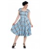 Robe Hell Bunny Aberdeen 50s Bleu Pastel