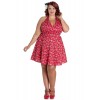 Mini Robe Grande Taille Hell Bunny Marin Rouge