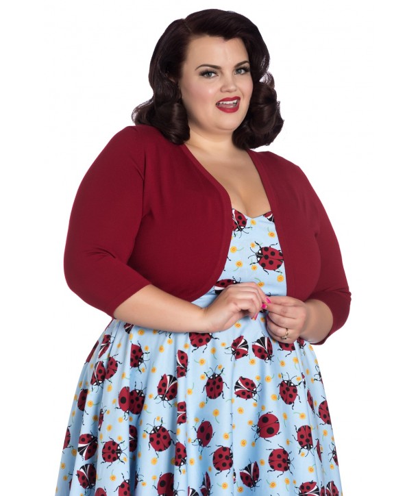 Bolero Grande Taille Hell Bunny Maggi Rouge