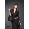 Sac Queen Of Darkness Gothique Shoulder Bag With 3 Rows Of Studs