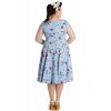 Robe Grande Taille Hell Bunny Belinda Bleu