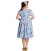 Robe Grande Taille Hell Bunny Belinda Bleu