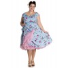 Robe Grande Taille Hell Bunny Belinda Bleu