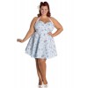 Mini Robe Grande Taille Hell Bunny Amelia Bleu