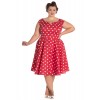 Robe Grande Taille Hell Bunny Nicky 50s Rouge