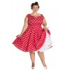 Robe Grande Taille Hell Bunny Nicky 50s Rouge