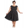 Robe Grande Taille Hell Bunny Nicky 50s Noir