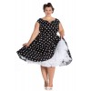 Robe Grande Taille Hell Bunny Nicky 50s Noir