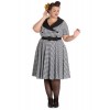 Robe Grande Taille Hell Bunny Bridget 50s Noir Blanc