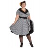 Robe Grande Taille Hell Bunny Bridget 50s Noir Blanc