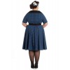 Robe Grande Taille Hell Bunny Bridget 50s Noir Bleu marine