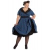 Robe Grande Taille Hell Bunny Bridget 50s Noir Bleu marine