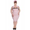 Robe Grande Taille Hell Bunny Miley Pencil Rose