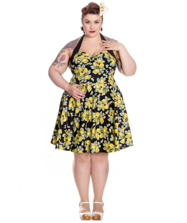 Robe courte grande taille Hell Bunny Leandra Mini