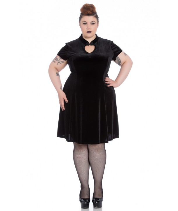 Robe courte Grande Taille Hell Bunny Mika Noir