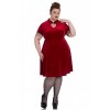 Robe courte Grande Taille Hell Bunny Mika Rouge