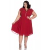 Robe Grande Taille Rock Hell Bunny Paige Rouge