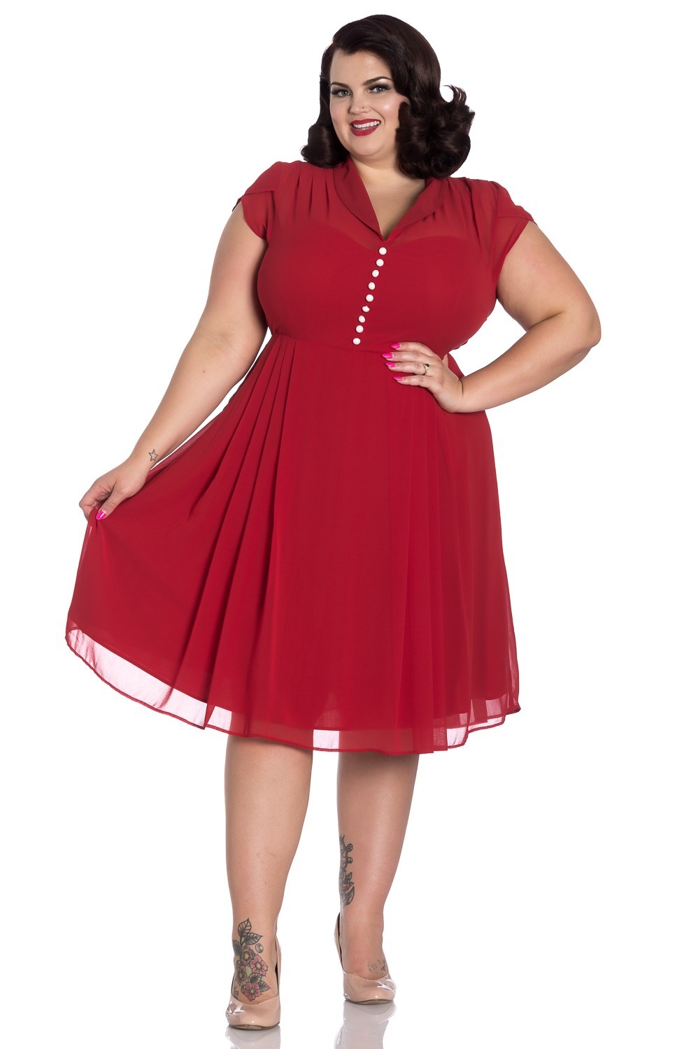 Robe rock grande taille Hell Bunny PAIGE Pin up