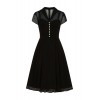 Robe Grande Taille Rock Hell Bunny Paige Noir