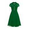Robe Grande Taille Rock Hell Bunny Paige Vert