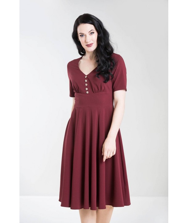 Robe Hell Bunny Mila Burgundy