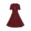 Robe Hell Bunny Mila Burgundy