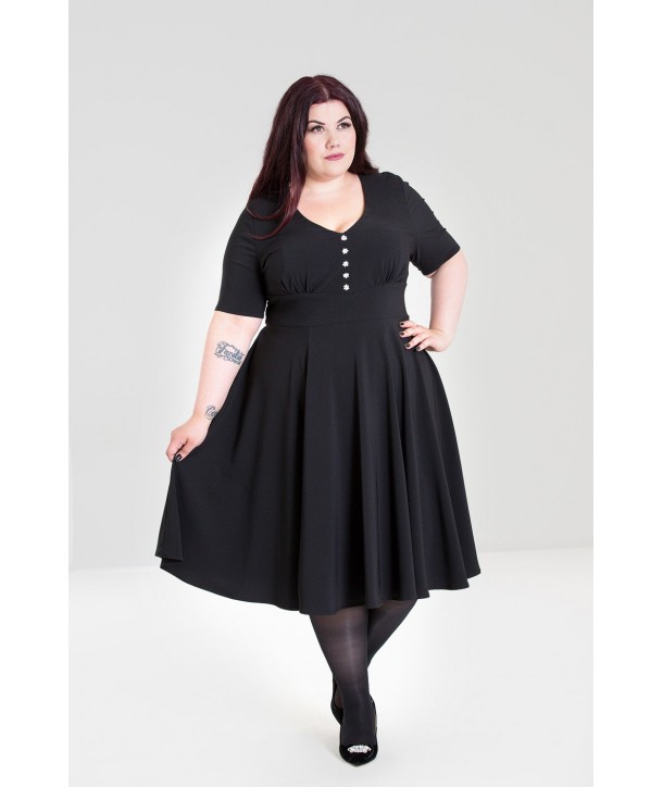 Robe Grande Taille Hell Bunny Mila Noir