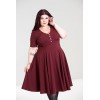 Robe Grande Taille Hell Bunny Mila Burgundy