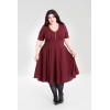 Robe Grande Taille Hell Bunny Mila Burgundy