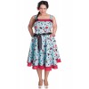 Robe Grande Taille Hell Bunny Dixie 50s Bleu