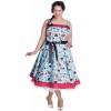 Robe Grande Taille Hell Bunny Dixie 50s Bleu