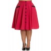 Jupe Grande Taille Hell Bunny Martie 50s Rouge