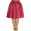 Jupe Grande Taille Hell Bunny Marin 50s Rouge