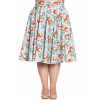 Jupe Grande Taille Hell Bunny Somerset 50'S Bleu