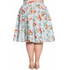 Jupe Grande Taille Hell Bunny Somerset 50'S Bleu