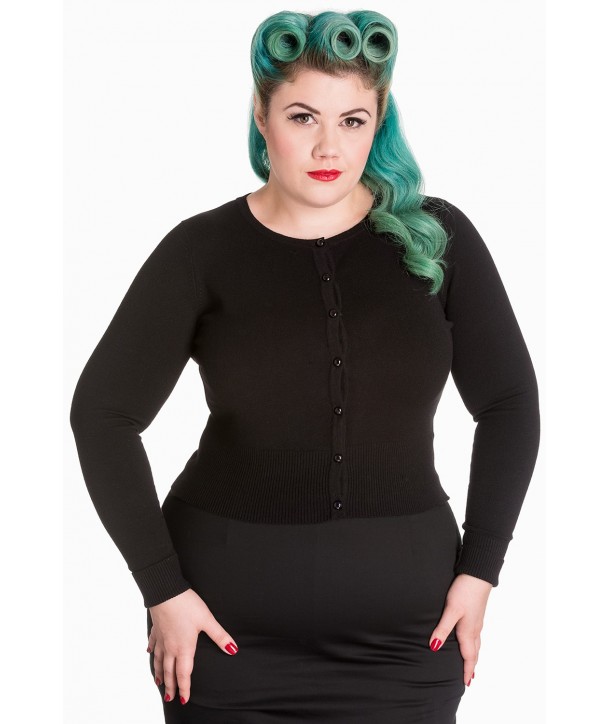 Cardigan Grande Taille Hell Bunny Paloma Noir