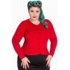 Cardigan Grande Taille Hell Bunny Paloma Rouge