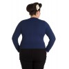 Cardigan Grande Taille Hell Bunny Paloma Bleu marine