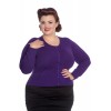 Cardigan Grande Taille Hell Bunny Paloma Violet