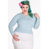 Cardigan Grande Taille Hell Bunny Paloma Bleu ciel