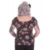 Top Grande Taille Hell Bunny Skull Love Noir