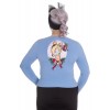 Cardigan Grande Taille Hell Bunny Noelle Bleu ciel