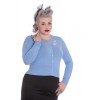 Cardigan Grande Taille Hell Bunny Noelle Bleu ciel